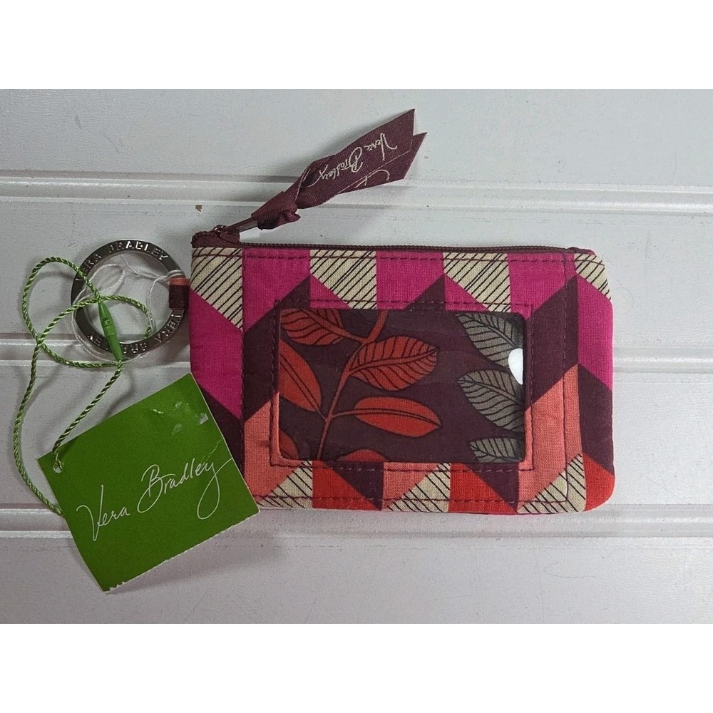 Vera Bradley Bohemian CHEVRON Zip ID Case Small Wallet NWT